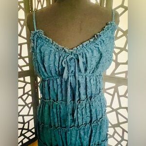Elegant Teal Le Lis Collection lace maxi dress. NWT Size L
